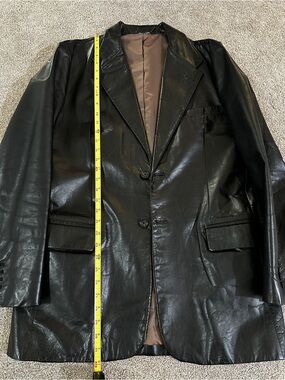 Banana Republic Black Leather Jacket with Brown Lining